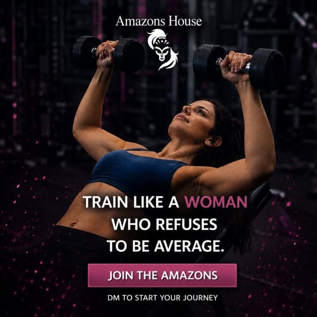 Amazon training with dumbbells